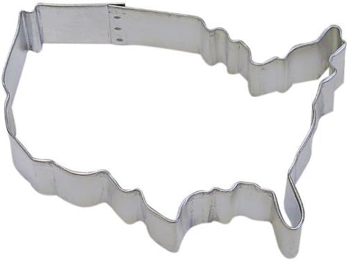 United States Map Cookie Cutter 4 Inch - Foose Store - Tin Plated Steel United States Map Cookie Mold