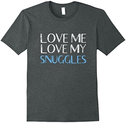 Mens Love me love my snuggles shirt XL Dark Heather