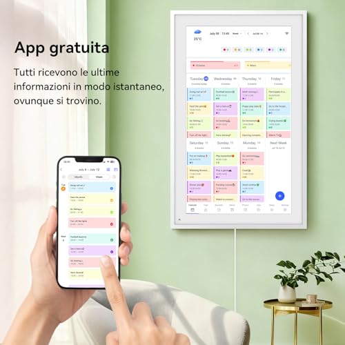 TABWEE Digital Calendar 15.6 Inches – Electronic Calendar for Family Organizer, Faccenda Table, Meal Planner, Reward System (Digital Photo Frame)