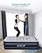 AYCLIF Upgraded Air Mattress Twin Size Blow Up Raised Airbed, Cup Hole Inflatable Mattress with Built-in Electric Pump Easy to Transport & Store and Repair Patches Included, 80x39x18 inches