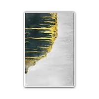 Framed Canvas Wall Art Abstract Color Block Canvas Prints Home Artwork Decoration for Living Room,Bedroom - 16x24 inches