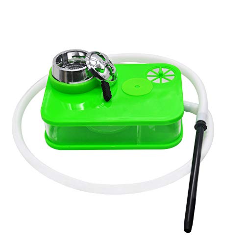 TYX Crossdresser Arab LED Hookah lamp Set Square Box Acrylic Hookah Shisha (22X15.5X5.4cm),Green