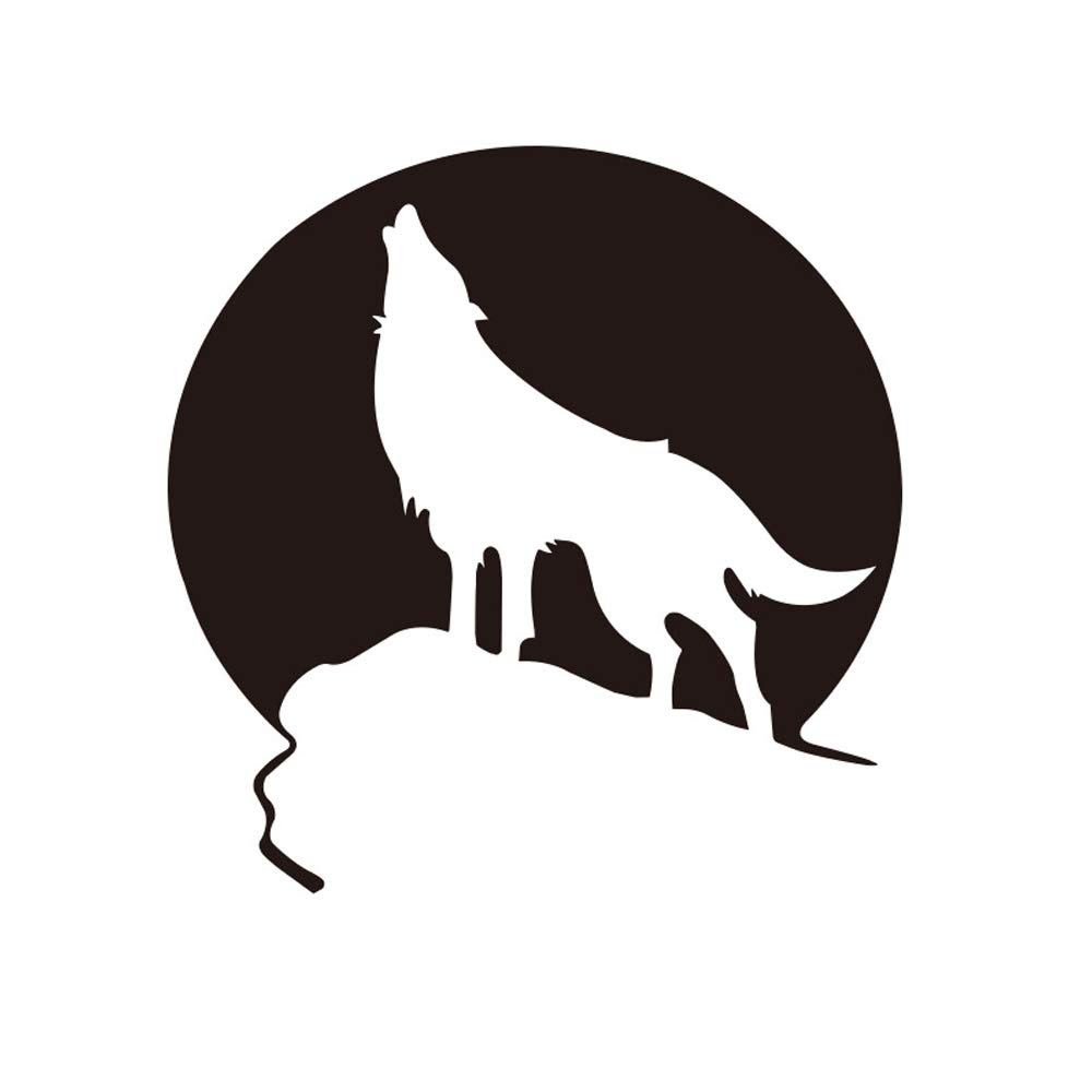 YU Car Sticker Wolf Totem Car Sticker Reflective Car Sticker Wolf Mochizuki Roar Car Carving Sticker Reflective Wolf Sticker 2 Pack