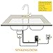 SINKINGDOM Garbage Disposal SinkTop Air Switch Kit with Long Button,Brass Made Cover,Brushed Nickel