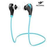 Bluetooth Headphones ANKOVO Wireless Sport Headsets Stereo Sweatproof In-Ear Noise Cancelling Earbuds for Iphone 6, 6s, 6 Plus