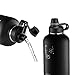 Swig Savvy Bottles Stainless Steel Insulated Water Bottle and Beer Growler Wide Mouth 64 oz Capacity Double Wall Design for Hot and Cold Beverages Includes 2 Interchangeable Caps