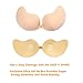 ONine Self Adhesive Bra Strapless Sticky Bra Backless Invisible Push Up Bras for Women (Cup DD/E, Nude)