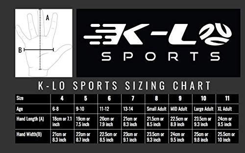 K-LO Sports Savage Blackout Goalie Glove (Black and Red, 11)