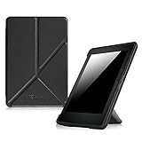Fintie Origami Case for Kindle Voyage - The Thinnest and Lightest PU Leather Cover for Amazon Kindle Voyage (will only fit Kindle Voyage 2014), Black