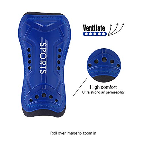 unkonwn Antoyo Shin Guards Soccer Youth/Shin Guards Soccer Adult, Lightweight Breathable Boys Shin Guards Soccer Youth Necessary Football Equipment Soccer Shin Guards for Safety-White-m