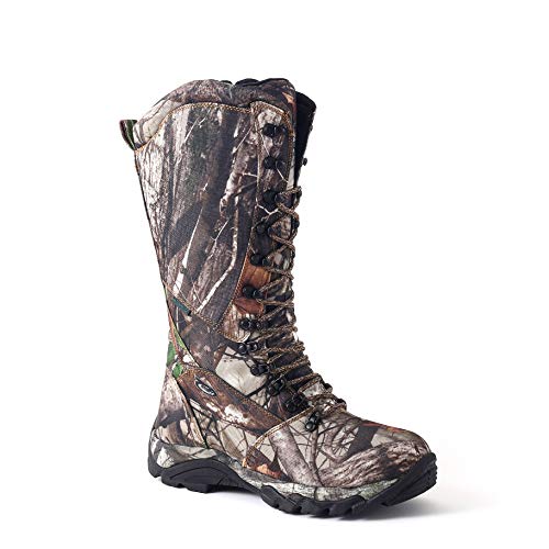 R RUNFUN Men's 16" Snake Bite Waterproof Hunting Boots, Durable Outdoor Hiking Boots，Camo Anti
