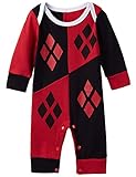 A&J Design Baby Girls' Harley Quinn Long Sleeve Romper 9-12 Months