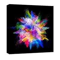 Canvas Wall Art Colorful Powder Canvas Prints Home Artwork Decoration for Living Room,Bedroom - 12x12 inches