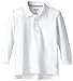 French Toast boys Long Sleeve Pique (Standard & Husky) Polo Shirt, White, 10 12 US