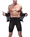 Panegy Adjustable Hooks Waist Trimmer Belt Elastic Lumbar Back Tranier Support Brace Band for Men Size M Black