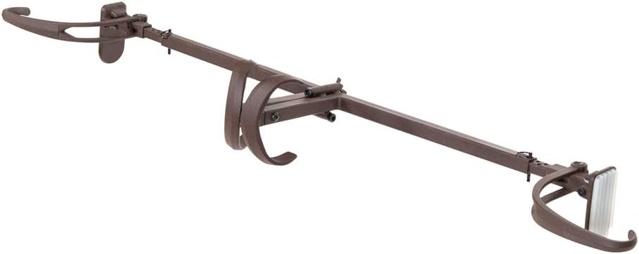 Wreaths, Garlands & Swags - [Front Door Garland Hanger] - Adjustable to Different Door Widths | Heavy-Duty Cast Iron | Decorative Christmas Decor | No Nails or Screws - No Damage to Your Door (Single Door, Mocha Brown)