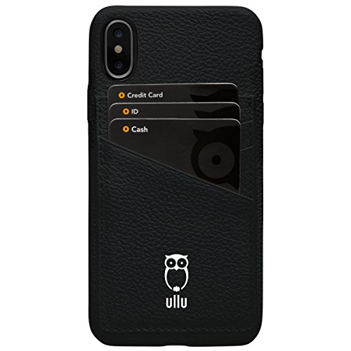ullu Premium Leather Wallet Case for iPhone X/Xs - Knight Rider Black