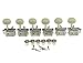 Dopro Nickel with Aged White Button Split Shaft Vintage Guitar Tuning Keys Pegs Tuners for Strat Tele