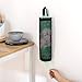 LINEVI Bag Holder for Plastic Bags, 2 Pcs Polyester Grocery Bag Holder Plastic Dispenser Foldable Breathable Washable Hanging Mesh Garbage Bag Organizer for Kitchen Plastic Bag Storage (Black)