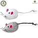 2 Mice toys for cats --- Rattling sound thrills, promotes agility, coordination - Boosts natural hunting, pouncing instinct - Interactive, Durable, Safe to Chew - Fun for Hours