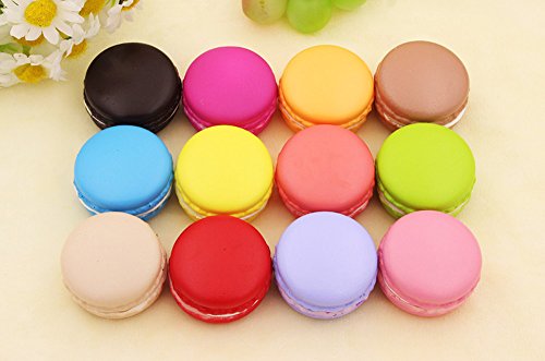 ToiM Simulated Crafts Fake Food High Simulated Dessert Great Imitation Artificial Dummy French Macaroon Fake Macaron (12-pack) (5 cm)