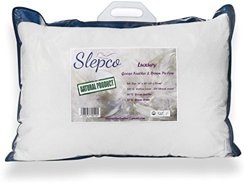 Slepco Luxury Duck Feather And Down Pillows 100 Cotton Cover