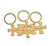 Meiligo® Fashion 3 Pcs Best Friends Forever Gift Alloy We Will Always be Connected Letter Puzzle Dog Tag Necklace Key Chain Square Matching Engraved Letter Necklace Set