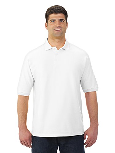 Jerzees Adult 5.3 oz. Easy Care™ Polo 5XL WHITE