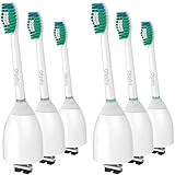 Ofashu Replacement Toothbrush Heads Compatible with Philips Sonicare E-Series HX7022, 6 Pack, fit Sonicare Advance, CleanCare, Elite, Essence and Xtreme
