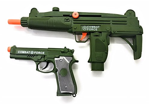 Military Friction Combat Force 10 Piece Boys Toys Playset, Boys Action Playset w/ Friction Gun , Watch , Mask , Army Vest , Tags & Accessories , Kids Military Costume , Army Costume for Kids