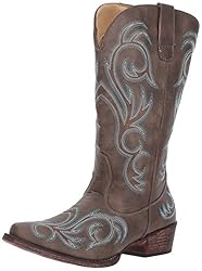 Roper womens Riley Western Boot, Brown, 6.5 US