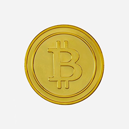 Bitcoin for Party or Poker (50 Bitcoin Plastic Gold Coins) Bitcoin Casino Chips | Commemorative Novelty Collectors Item| Funny Gift or Meaningful Souvenir for Blockchain & BTC - Thumbnail 2