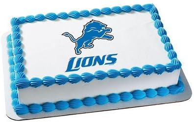 Amazon Com Detroit Lions Licensed Edible Cake Topper 4682