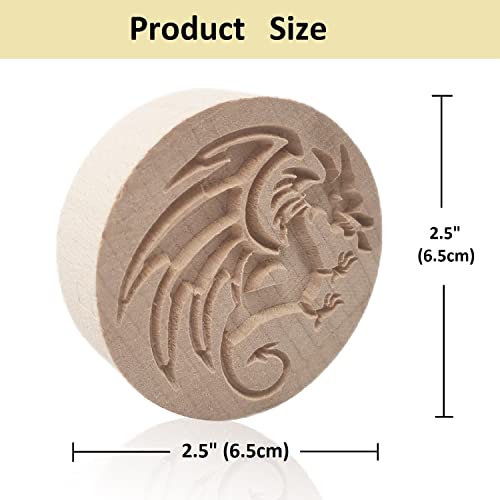 Wooden Cookie Mold Carved Wooden Cookie Stamp Dragon Cookie Stamp Mould