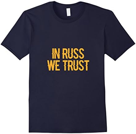Men's In Russ We Trust T-Shirt Medium Navy