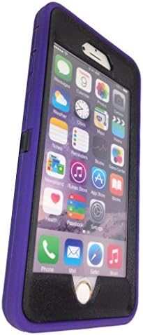 iphone 6 case, Lucky On iPhone 6 / 6s 4.7in Durable Dual Layer Protective Hybrid Armor Heavy Duty Shockproof Shell Case - built-in Transparent Screen Protector - Purple &amp; Black