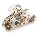 uxcell Woman Dark Blue Florals Pattern Plastic Hair Claw Clip Barrette Clamp 7cm Long