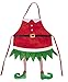 Juvale Elf Christmas Apron with Hanging Legs, Holiday Novelty Gift (35 x 23 In)