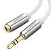 UGREEN 3.5mm Male to Female Extension Stereo Audio Extension Cable Adapter Gold Plated Compatible for iPhone, iPad or Smartphones, Tablets, Media Players