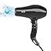 BERTA 1875W Ceramic Tourmaline Hair Dryer Negative Ionic Blow Dryer 2 Speed & 3 Heat Settings AC Motor with 4 professional Accessories(Black)