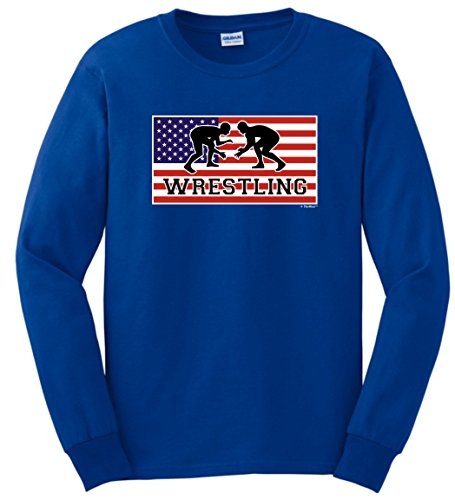 Wrestling Knee Pads American Pride Wrestling Long Sleeve T-Shirt Medium Royal