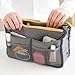 KLOUD City 6 Colors Nylon Travel Handbag Pouch/Bag in Bag/Insert Organizer/Cosmetic Pocket/Makeup Bag/Tidy Bag plus KLOUD City Cleaning Cloth (grey)