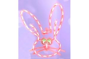 IMPACT 17" Lighted Pink Easter Bunny Head Window Silhouette Decoration