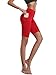Cadmus Women's High Waist Stretch Running Workout Shorts with Pocket