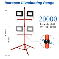 20000 Lumen LED Work Light with Stand 200W 5000K
