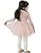 Little Girl's Lace Flower Princess Tulle Tutu Winter Dresses with Waistband, Pink, Tag 130, US 5-6T
