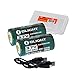 2 Pack: Olight ORBC-163C06 650mAh 3.7V RCR123A / 16340 USB Rechargeable Li-ion Batteries w/Charging Cables & LumenTac Battery Organizer