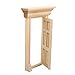 12th Doll House Miniature DIY Front Exterior Wooden Door 6-Panel