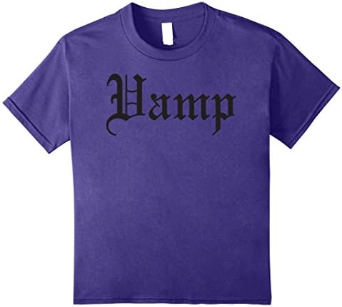 Kids Cool Vamp Vampire Halloween All Hallows Statement Tshirt 8 Purple