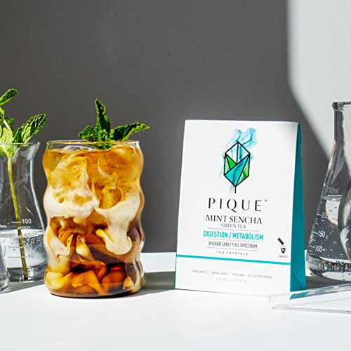 Pique Organic Mint Green Tea Crystals Support Healthy Digestion, Immunity and Energy